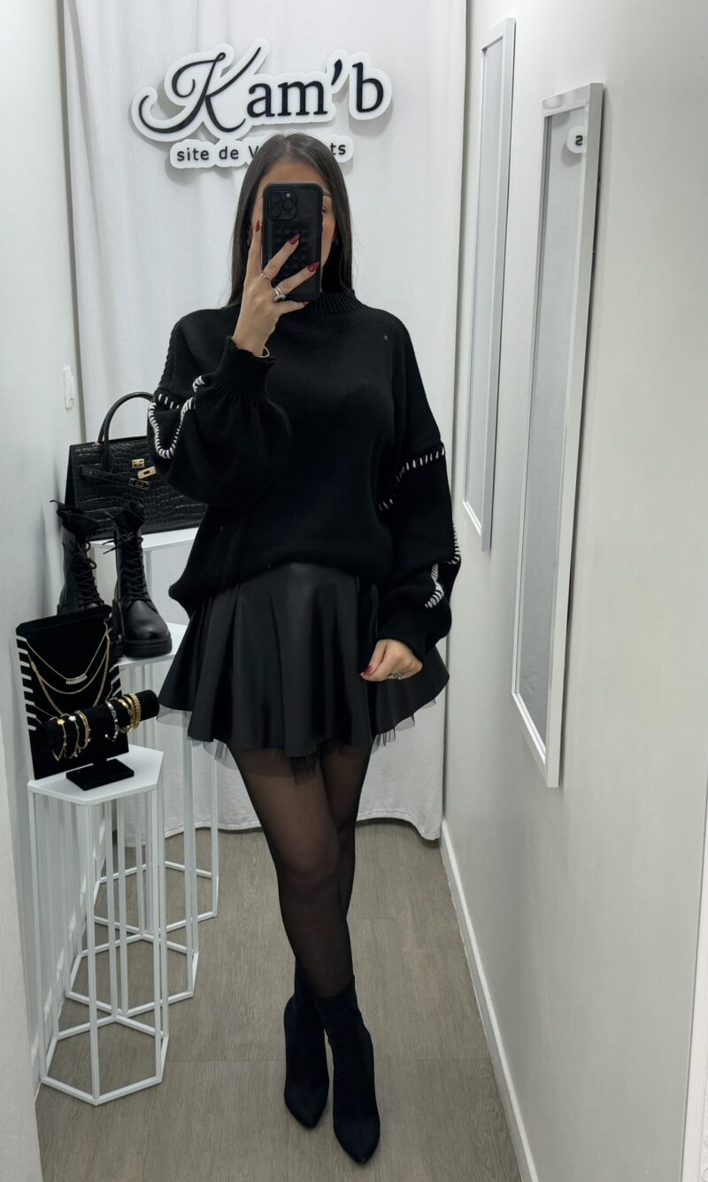 Pull Noir Doux – Image 2